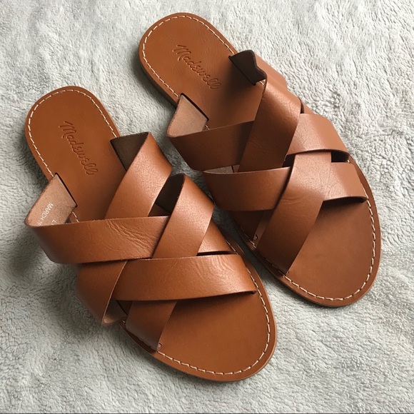 Madewell Shoes - Madewell Boardwalk Woven Slide Sandals Brown Tan